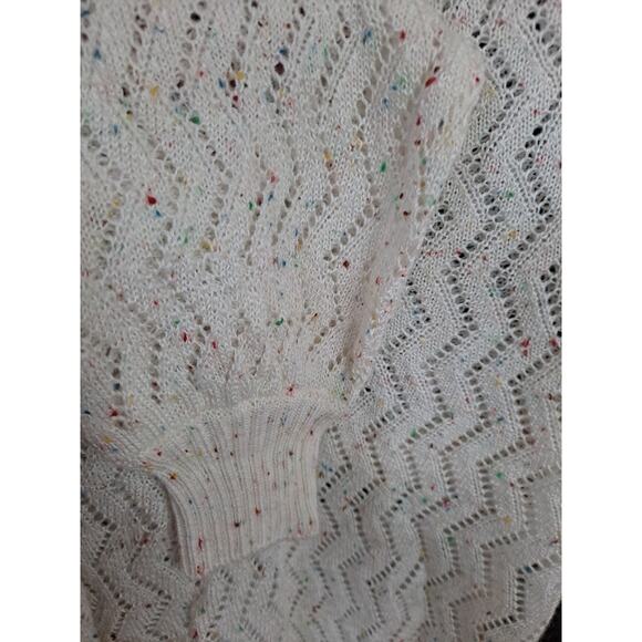 Vintage Mariea Kim Loose Knit White Long Sleeve Sweater - Picture 5 of 7
